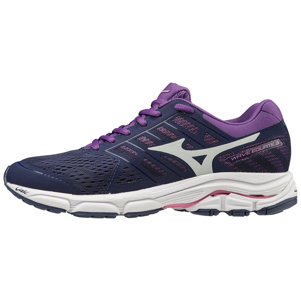 Mizuno Women's WAVE EQUATE 3 Running Shoes Navy/Purple (J1GD194840-BFN)